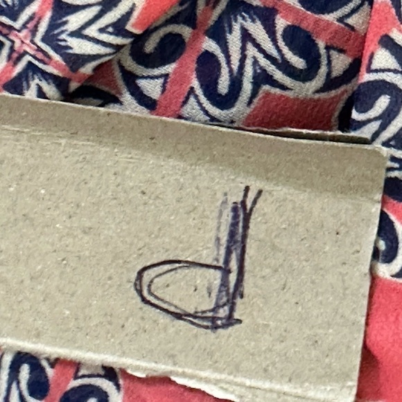 Collective Concepts sz L P top, shirt blouse mini print lightweight long sleeve - Picture 13 of 13